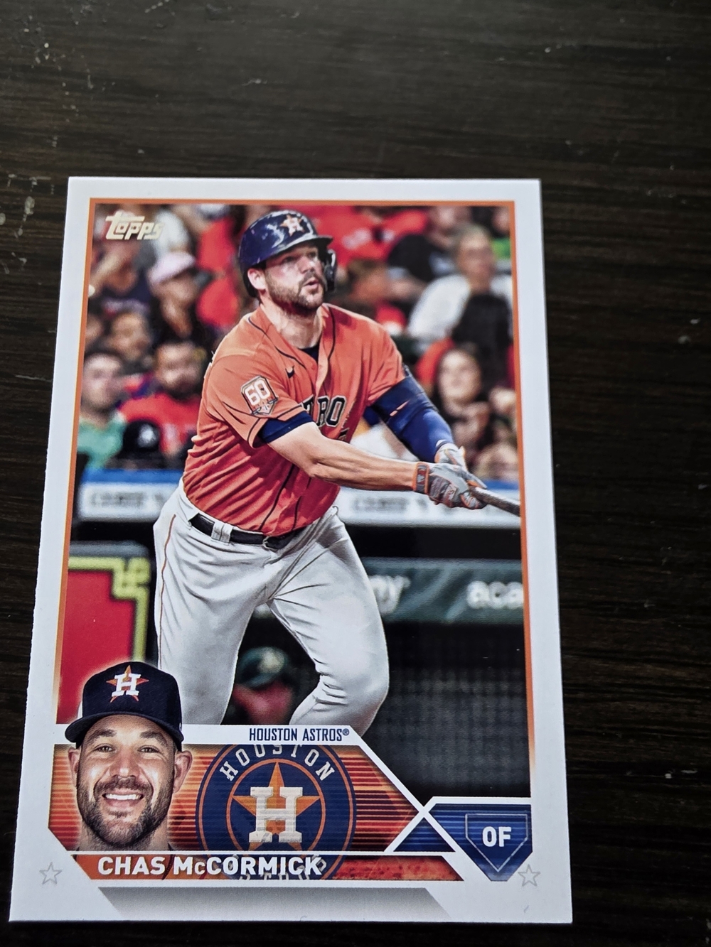Topps Chas McCormick Houston Astros Baseball Card - Orange, Blue, White